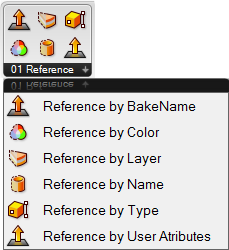 Bake geometry, annotations and blocks with user defined attributes and or Rhino attributes. Reference and filter all Rhino objects into GH.
