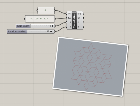   This is the first release of Starfish plug-in that allows parametric generation of various patterns. It focuses on 2d tessell
