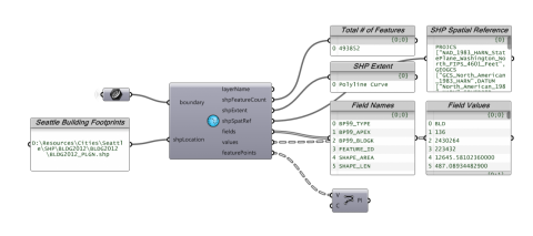 Heron is an add-on which enables the import of GIS data from various sources into the Rhino/Grasshopper environment, located, scaled and cropped
